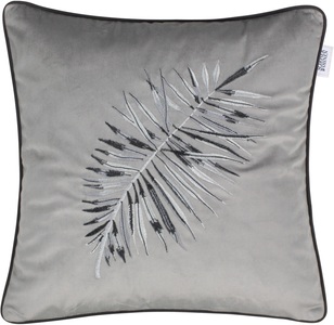 Schöner Wohnen Kollektion, SCHÖNER WOHNEN-Kollektion Kissenhülle »Jungle Mood«, (1 St.), aus hochwertigem Jaquardgewebe, 60x60 cm, Jungle, Grau 38x38 cm