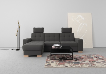 SIT&MORE, sit&more Ecksofa, wahlweise mit Bettfunktion und Bettkasten, sit&more Ecksofa »Quincy L-Form«, wahlweise mit Bettfunktion und Bettkasten