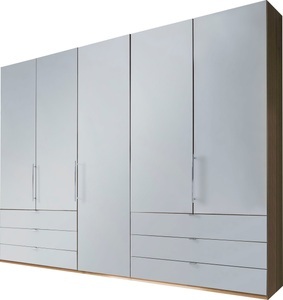 Wiemann, WIEMANN Falttürenschrank »Loft«, Venda Falttürenschrank glasfront in weiss, eichefarben , Loft , Metall , 6 Fächer , 6 Schubladen , 250x216x58 cm , Dekorfolie,Nachbildung , Typenauswahl, Beimöbel erhältlich, umfangreiches Zubehör erhältlich, In verschiedenen Grössen erhältli