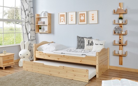 TICAA, Ticaa Einzelbett »Leni«, mit Zusatzbett, Ticaa Jugendbett »Leni«, Einzelbett mit Zusatzbett