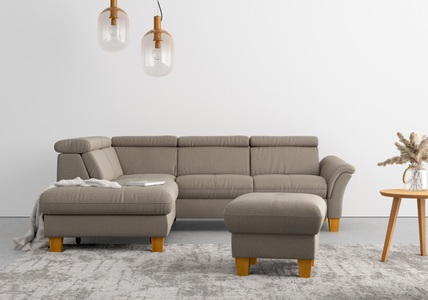 HOME AFFAIRE, Home affaire Ecksofa »Lindgren«, wahlweise mit TV-Funktion, Stauraum und Kopfteilverstellung, Home affaire Ecksofa »Lindgren L-Form«, wahlweise mit TV-Funktion, Stauraum und Kopfteilverstellung