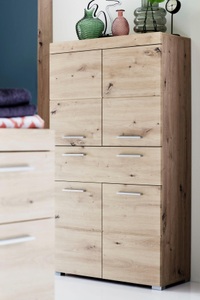 Trendteam, INOSIGN Midischrank »Avena«, Breite 73 cm, Badezimmerschrank mit 1 grossen Schubkasten und 4 Türen, INOSIGN Midischrank »Avena«, Badschrank mit einer Schublade und 4 Türen - Masse (B/T/H) 73/31/130 cm