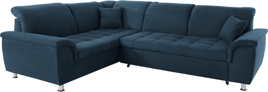 DOMO collection Ecksofa »Franzi«, wahlweise mit Kopfteilverstellung (dann Breite: 275 cm), optional mit Bettfunktion, inklusive Zierkissen