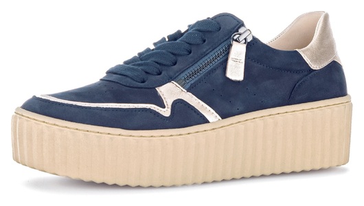 Gabor, Gabor Plateausneaker, mit praktischem Aussenreissverschluss, Gabor Plateausneaker, praktischem Aussenreissverschluss, Freizeitschuh, Halbschuh, Schnürschuh