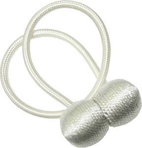 Gardinia, GARDINIA Raffhalter »Raffhalter Flex-S mit Magnet«, (2 St.), mit gewebten Band mit Kugeln, GARDINIA Raffhalter »Flex-S mit Magnet«, (2 St.), vielfältige Anbringungsmöglichkeiten