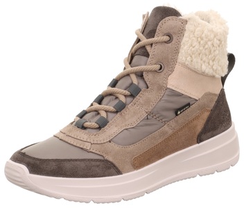 Legero, Stiefelette Gore-tex Damen Beige 41, Legero Schnürstiefel für Damen aus Veloursleder