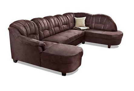 HOME AFFAIRE, Home affaire Wohnlandschaft »Budapest«, wahlweise mit Bettfunktion, Home affaire Wohnlandschaft »Budapest, viel Platz, Breite 288cm, zeitlos und elegant, U-Form« wahlweise mit Bettfunktion