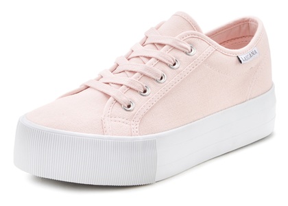 Lascana, LASCANA Sneaker, aus Textil mit Plateausohle, LASCANA Sneaker, Schnürhalbschuh, Freizeitschuh aus Textil mit Plateausohle