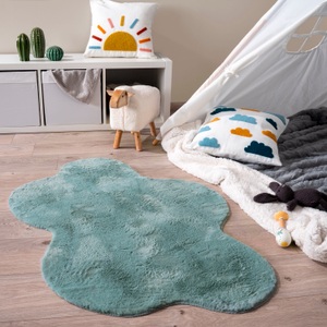 Paco Home Teppich »Pelt 640 Wolke«, wolkenförmig, Kunstfell, Uni Farben, sehr weicher Flor