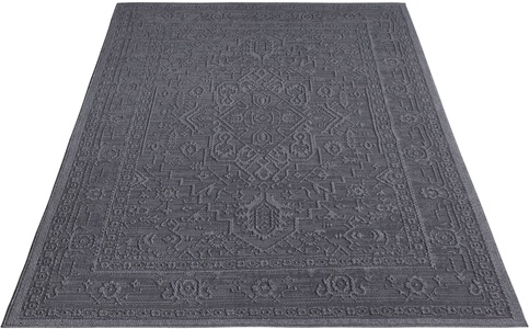 PACO HOME, Paco Home Teppich »Rimini 413«, rechteckig, Flachgewebe, Uni Farben, Hoch-Tief Effekt, In- und Outdoor geeignet, Paco Home Teppich »Rimini 413«, rechteckig, 4 mm Höhe, Flachgewebe, Uni Farben, Hoch-Tief Effekt, In- und Outdoor geeignet