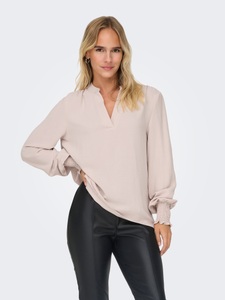 ONLY Blusenshirt »ONLMETTE V-NECK LS SMOCK TOP NOOS WVN«