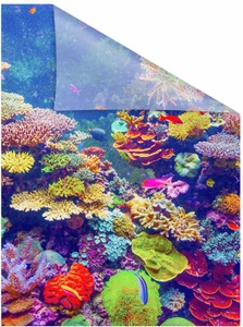 LICHTBLICK ORIGINAL, LICHTBLICK ORIGINAL Fensterfolie "Aquarium" 1 Stk. blickdicht strukturiert Klebepunkte selbstklebend, Sichtschutz