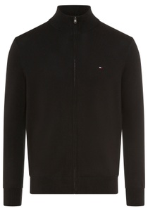 Tommy Hilfiger, Tommy Hilfiger Strickjacke »ESSENTIAL COTTON ZIP THRU« mit Logostickerei