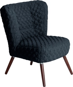 MAX WINZER, Max Winzer® Sessel »Nikki«, im Retrolook, mit gestepptem Bezug, Max Winzer® Sessel »Nikki, Loungesessel, geschwungene Rückenlehne, Knopfheftung im Rücken«, im Retrolook, mit gestepptem Bezug, Solitärmöbel