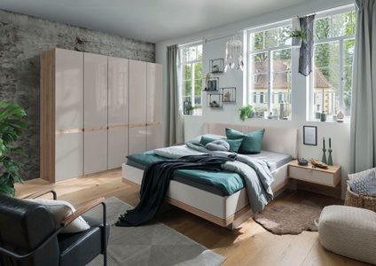 Dieter Knoll, Dieter Knoll - Drehtürenschrank BARCELONA - Holz - eiche/Champagner - 58/250/216 cm, Dieter Knoll - Kleiderschrank BARCELONA - eiche/Champagner - Holz - 250/58/216 cm
