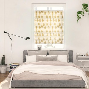 LICHTBLICK, LICHTBLICK Plissee »Plissee Klemmfix, ohne Bohren, blickdicht, Goldfarbenen Drops - Goldfarben«, LICHTBLICK ORIGINAL Plissee »Plissee Klemmfix, ohne Bohren, blickdicht, Golden Drops - Gold«, blickdicht, freihängend