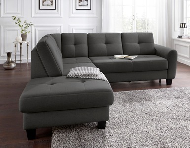 SIT&MORE, sit&more Ecksofa, sit&more Ecksofa »Varese L-Form«, mit Federkern, wahlweise mit Bettfunktion und Stauraum