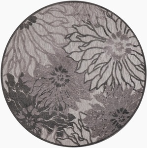 Sanat Teppich »Floral 2«, rund, 6 mm Höhe, In- und Outdoor geeignet, florales Design, Balkon, Terasse