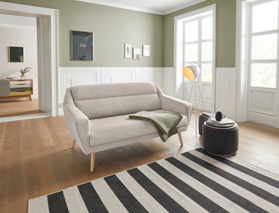 ANDAS, andas 2-Sitzer »Bille«, mit Naht im Rückenkissen und Eiche-Beinen, Design by Morten Georgsen, andas 2-Sitzer »Bille«, mit Naht im Rückenkissen und Eiche-Beinen, Design by Morten Georgsen