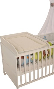 Roba, roba Wickelplatte weiß inkl. Wickelauflage Vichy beige, Wickelplatte VICHY