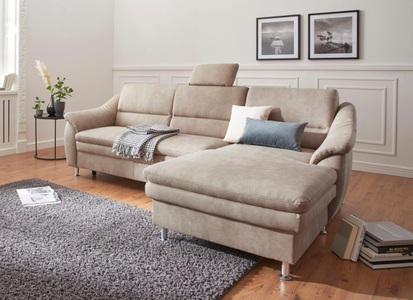SIT&MORE, sit&more Ecksofa, sit&more Ecksofa »Cardoso L-Form« mit Federkern, wahlweise mit Bettfunktion