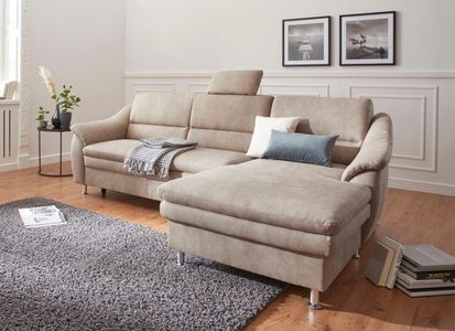 SIT&MORE, sit&more Ecksofa, sit&more Ecksofa »Cardoso L-Form« mit Federkern, wahlweise mit Bettfunktion