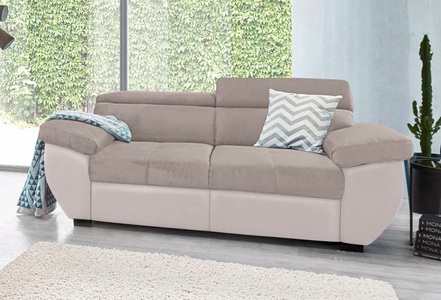 Cotta, COTTA Polstergarnitur »Speedway«, (Set), Set: bestehend aus 2-Sitzer Sofa und Hocker, frei im Raum stellbar, COTTA Polstergarnitur »Speedway«, (Set), Set: bestehend aus 2-Sitzer Sofa und Hocker, frei im Raum stellbar