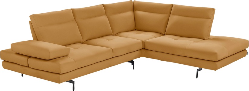 CALIA ITALIA, CALIA ITALIA Ecksofa »Toby Wing«, Sitztiefenverstellung, Eckelement mit Funktion, Füsse in Schwarz matt, CALIA ITALIA Ecksofa »Toby Wing, L-Form, Designsofa mit sensationellem Sitzkomfort«, Sitztiefenverstellung, funktionale Ecke, Füsse in schwarz matt