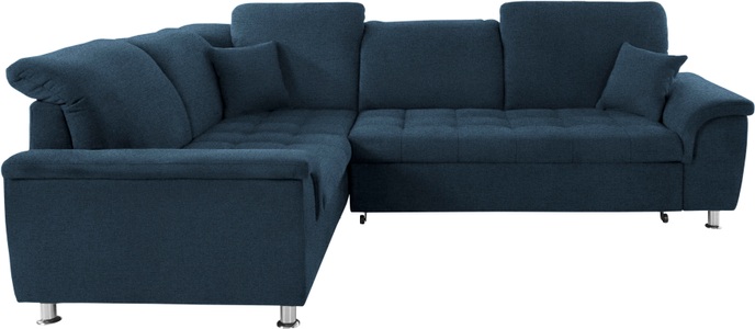 DOMO collection Ecksofa »Franzi«, wahlweise mit Kopfteilverstellung (dann Breite: 275 cm), optional mit Bettfunktion, inklusive Zierkissen