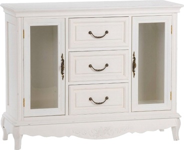 Maison Belfort, home24 Kommode Belleville, my Flair Kommode »Elegance«, Kommode, mit Rosenmotiven im Landhausstyle, geschwungene Formen