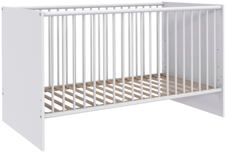 Wimex, Wimex Babybett »Gotland«, mit Schlupfsprossen, Mid.you Gitterbett , Gotland , Weiss , Holzwerkstoff , 75x82x143 cm , Dekorfolie,Nachbildung , zum Juniorbett umbaubar , 001787083903