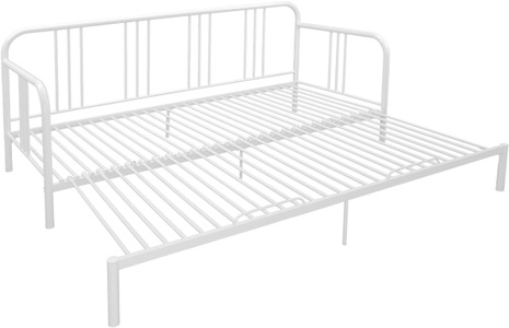 GOODproduct, GOODproduct Metallbett »Trento Bett Bettgestell Bestseller Doppelbett Ausziehbett« Bestseller Gästebett Sofabett Schlafzimmer, Daybett mit Ausziefunktion im Landhausdesign weiss, GOODproduct Metallbett »Trento Bett Bettgestell Bestseller Doppelbett Ausziehbett« Bestseller Gästebett Sofabett Schlafzimmer, Daybett mit Ausziefunktion im Landhausdesign weiss