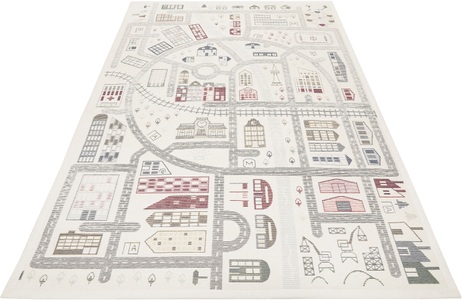 SMART KIDS, SMART KIDS Kinderteppich »Dakota«, rechteckig, 3 mm Höhe, Kinder Strassen Spiel Teppich, Pastell, SMART KIDS Kinderteppich »Dakota«, rechteckig, 3 mm Höhe, Kinder Strassen Spiel Teppich, Pastell
