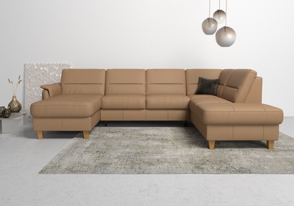 Home affaire Wohnlandschaft »Palmera«, Federkern, wahlweise mit Bettfunktion und mit/ohne Stauraum