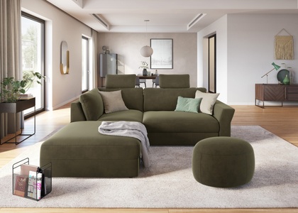 SIT&MORE, sit&more Ecksofa, inklusive Sitztiefenverstellung, sit&more Ecksofa »Cadabra L-Form«, Breite 243 cm, inklusive Sitztiefenverstellung