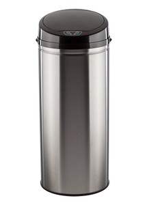 ECHTWERK, ECHTWERK Mülleimer »INOX BRUSHED«, 1 Behälter, Infrarot-Sensor, Fassungsvermögen 42 Liter, Echtwerk Abfalleimer metall , IR Sensor - Brushed - 42L , Schwarz, Silberfarben , Kunststoff , 42 l , 31x79.5 cm , gebürstet,matt , 003504013703