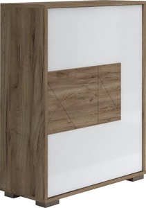 PLACES OF STYLE, Places of Style Schuhschrank »Stela«, mit Push-to-open-Funktion und weiss UV-lackierte Front, Places of Style Schuhschrank »Stela«, mit Push-to-open-Funktion und weiss UV-lackierte Front