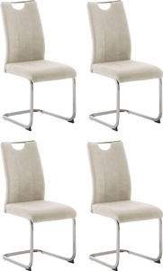 Mca furniture, MCA furniture Freischwinger »MCA TERESINA Schwingstuhl mit Griffloch«, Feingewebe, Griffloch, MCA furniture Freischwinger »MCA TERESINA Schwingstuhl mit Griffloch«, Feingewebe, (4er-Set), Schwingstühle mit Griffloch, Komfortsitzhöhe von ca. 48 cm