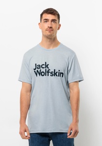 Jack Wolfskin, Jack Wolfskin T-Shirt »BRAND T M«, Jack Wolfskin Funktionsshirt Herren Brand T-Shirt Men L soft blue soft blue