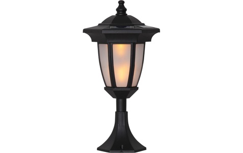 Best Season, LED-Solarleuchte Flame, 4 in 1, schwarz, Star Trading - Solarleuchte FLAME - schwarz - 15.5/15.5/63 cm