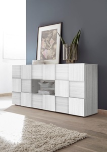 INOSIGN, INOSIGN Sideboard »Dama«, INOSIGN Sideboard »Dama Breite 181, Kommode 2 Türen u. 2 Schubkästen, Anrichte«, Front in 3D-Optik, viel Stauraum, verschiedene Farben