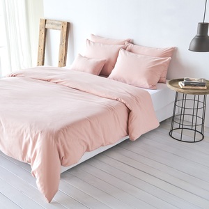 TRAUMSCHLAF, TRAUMSCHLAF Bettwäsche »Cotton-Leinen in Gr. 135x200, 155x220 oder 200x200 cm«, (3 tlg.), Bettwäsche in Leinen-Baumwolle-Qualität, unifarbene Bettwäsche, 