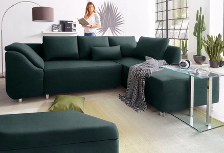 COLLECTION AB, COLLECTION AB Ecksofa, mit und ohne Bettfunktion, inklusive loser Rücken- und Zierkissen, COLLECTION AB Ecksofa Sally L-Form, mit und ohne Bettfunktion, inklusive loser Rücken- und Zierkissen