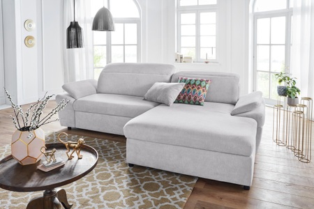 exxpo - sofa fashion, exxpo - sofa fashion Ecksofa, wahlweise mit Bettfunktion und Bettkasten, exxpo - sofa fashion Ecksofa »Kyoto, inkl. Kopfteil- und Armteilverstellung, hoher Sitzkomfort«, wahlweise mit Bettfunktion und Bettkasten, hochwertige Bezüge, L-Form
