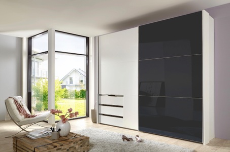 fresh to go, Fresh To Go Schwebetürenschrank »Level«, mit Glastür, Wimex Schwebetürenschrank »Level by fresh to go«, mit Glastür