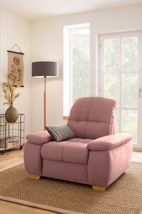 HOME AFFAIRE, Home affaire Sessel »Lotus Home Luxus«, wahlweise mit Kopfteilverstellung und Aqua Clean-Bezug für leichte Reinigung mit Wasser, bis zu 140 kg belastbar, 