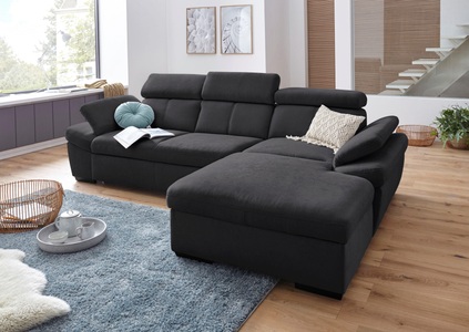 exxpo - sofa fashion Ecksofa, inklusive Kopfteil- und Armteilverstellung, wahlweise mit Bettfunktion
