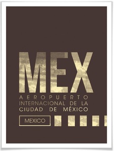 Wall-Art, Wall-Art Poster »Wandbild MEX Flughafen Mexico City«, Flughafen, (1 St.), Poster, Wandbild, Bild, Wandposter, Wall-Art Poster »Wandbild MEX Flughafen Mexico City«, Flughafen, (1 St.), Poster ohne Bilderrahmen