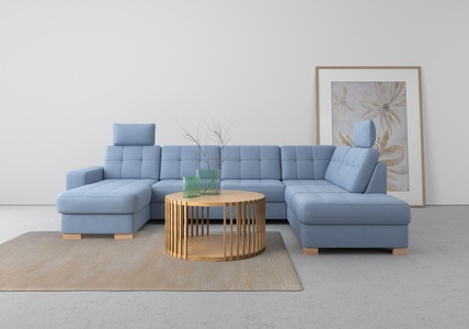 SIT&MORE, sit&more Wohnlandschaft, wahlweise mit Bettfunktion und Bettkasten, sit&more Wohnlandschaft »Quincy U-Form«, wahlweise mit Bettfunktion und Bettkasten