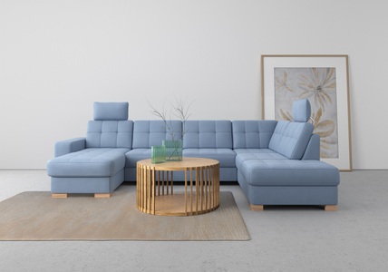 SIT&MORE, sit&more Wohnlandschaft, wahlweise mit Bettfunktion und Bettkasten, sit&more Wohnlandschaft »Quincy U-Form«, wahlweise mit Bettfunktion und Bettkasten